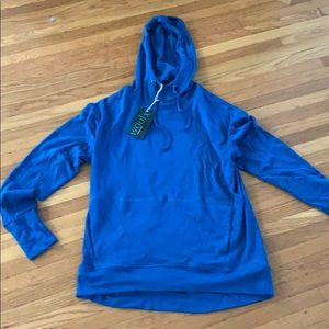 Merino Woolx Teal Pullover Hoodie, Soft & Warm!